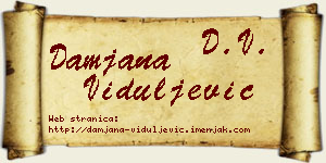 Damjana Viduljević vizit kartica